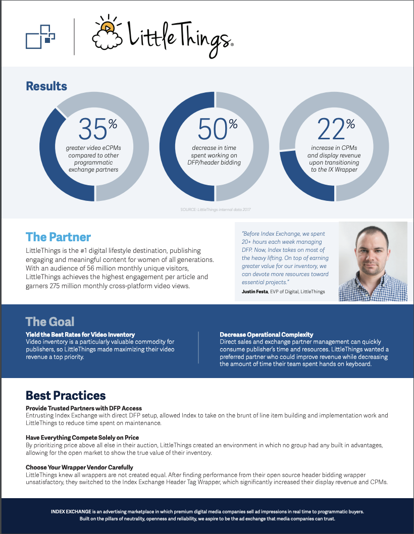 Infographic image of Little Things case study